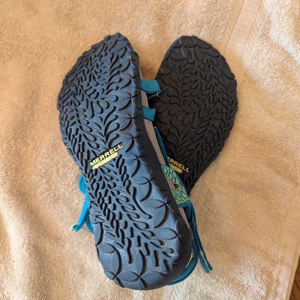 Merrell Women's Blue and Green Sandals - Picture 3 of 5